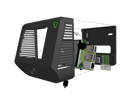 Rozložený pohled - 3D model RFID terminálu
